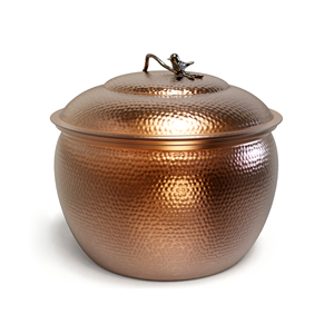 Support de tuyau d'arrosage en métal martelé de qualité supérieure, pot de rangement décoratif pour tuyau de jardin - Product Image 4