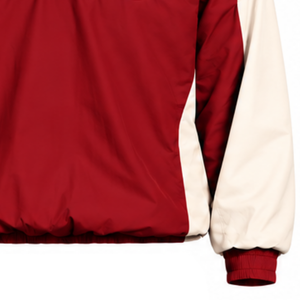 Mens <b>Red</b> Contrast Color Windbreaker <b>Hoodie</b> Quarter Zip Lightweight Pullover Running Athletic Outdoor Casual Jacket - Product Image 6