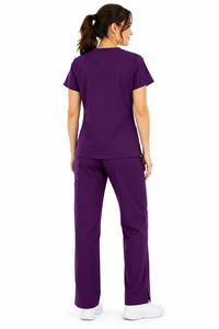 Women's Purple <b>Scrub</b> Set V-Neck Top Wholesale OEM Logo Breathable Quick Dry Medical <b>Scrubs</b> Uniforms Hospital Unisex Doctor <b>Nurse</b> - Product Image 2