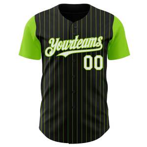Maillot de baseball respirant bicolore 100 % polyester à manches courtes avec logo imprimé sur le devant, sublimation OEM pour l'été et toutes les saisons - Product Image 4
