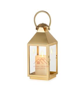 <b>Gold</b> Finished Stainless Steel Metal Metal Candle <b>Lantern</b> Home And Gardner Decor Candle <b>Lantern</b> - Product Image 1