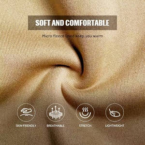 Sweat-shirt à capuche pour homme, couleur kaki, fermeture éclair quart de tour, coupe classique, couleur unie, pull décontracté avec poches, matière polaire tricotée - Product Image 6
