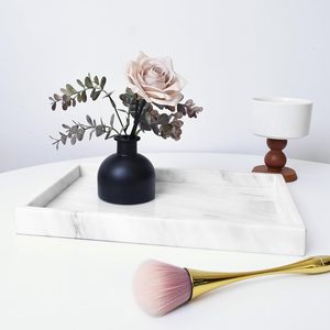 Plateau de service décoratif en bois et résine à motifs rayés pour petit-déjeuner, café, maison, bureau, cuisine - Product Image 1