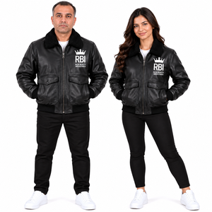 Wholesale New Innovations Men Women Genuine Leather <b>Pilot</b> Bomber <b>Jacket</b> Winter Casual 2026 High Quality Windproof Waterproof - Product Image 1