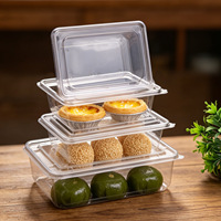 Boîtes à pâtisserie, boîtes à gâteaux, contenants alimentaires BOHE, forme rectangulaire, matériaux recyclables en PET, pour gâteaux, mousses, bonbons