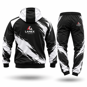 Ensemble de survêtement personnalisé par sublimation pour équipes sportives, vêtements d'entraînement personnalisés avec veste et pantalon, vente en gros d'usine - Product Image 3