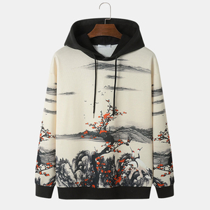 เสื้อฮู้ดดี้ผู้ชายขายดีประจำฤดูใบไม้ร่วง พิมพ์ลาย/สีพื้น สไตล์ลำลอง คุณภาพพรีเมียม ผ้าฝ้ายฟลีซ 100% ทรงเข้ารูป มีกระเป๋า ระบายอากาศได้ดี - Product Image 1