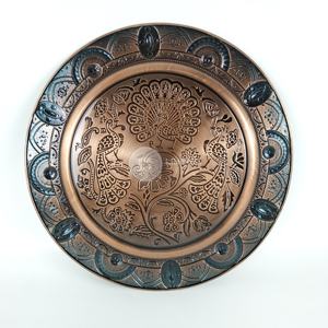 Plato de Servicio Decorativo con Borde de Patrón Grabado Ecológico para Bodas y Servir Arroz, Estilo Antiguo - Product Image 6