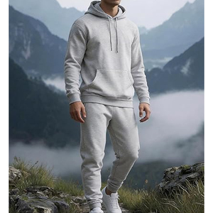 Men Cotton Tracksuit Outfit Full Sleeve Hoodie and Jogger Pants Casual Gym Sportswear Training Daily Wear - Product Image 3