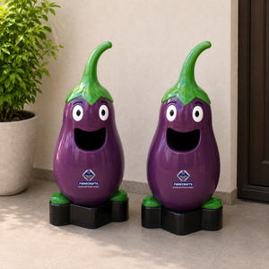 2026 Outdoor Duck Shape Dustbin <b>Red</b> Yellow Color Fiberglass Decorative Waste <b>Bin</b> Use Me Design - Product Image 3