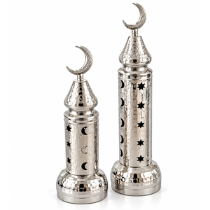Handcrafted Aluminum Mosque Minaret Tower Sculpture Modern Middle East Tabletop Decor Muslim <b>Gifts</b> Luxury Silver Islamic Craft - Product Image 5