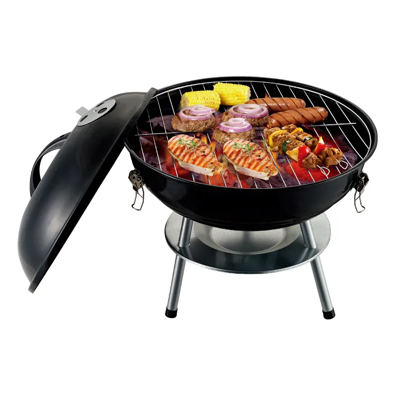 Mini Draagbare Outdoor Roestvrijstalen Houtskool Bbq Grills Multifunctionele Barbecue Grill