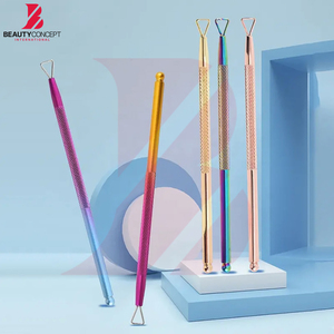 Lime à ongles en acier inoxydable 11 couleurs, éliminateur de peaux mortes, repousse-cuticules, dissolvant de vernis à ongles, outils de manucure et de coupe - Product Image 5