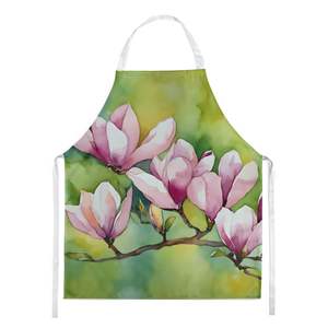 Mississippi Magnolia Watercolor Unisex Large Multicolor <b>Apron</b> for Cooking Baking Crafts <b>Gardening</b>-for Adult Women and Men - Product Image 1