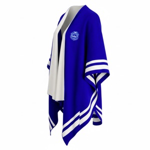 Zeta Phi Beta Sorority Cape Shawl Women <b>Poncho</b> Wrap Casual Embroidered <b>Wool</b> Shoulder Cape Wrap Greek Cloak Draped Shawl - Product Image 3
