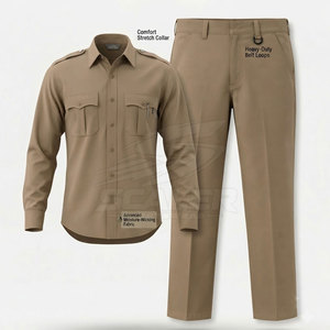 Vêtements de sécurité, uniforme de sécurité, 100% polyester, unisexe, usage extérieur, plusieurs poches, construction durable, fermeture éclair - Product Image 3