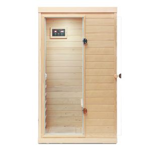 Sauna Interna Monoposto in Legno di Hemlock con Porta a Infrarossi Lontani sul Lato Sinistro - Product Image 3