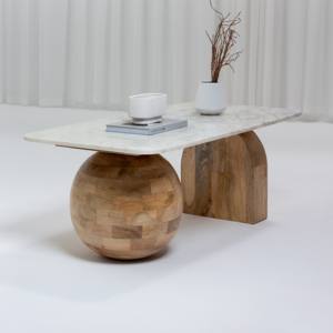 Table basse Vandana Astra Maxima avec plateau en marbre pour salon moderne et décoration contemporaine - Product Image 1