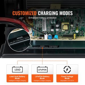 WF-8955-AD-MBA ชุดเปลี่ยนแปลงไฟ RV แบบสามขั้นตอน 55 แอมป์ เครื่องชาร์จอเนกประสงค์ ใช้งานร่วมกับแบตเตอรี่ลิเธียมและตะกั่วกรดได้ - Product Image 3