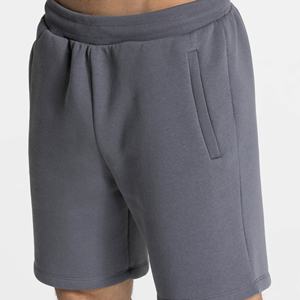 Factory Price 100% Cotton Heavyweight Fleece Men's High Street Elastic Waist <b>Shorts</b> Solid Street Style for Daily Wear - Product Image 1