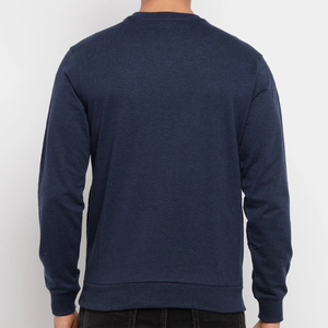 Sweat-shirt à col rond pour homme, coupe classique, couleur unie, tricoté, 100% coton, vêtement décontracté pour l'automne - Product Image 3