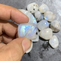 Pierre de lune arc-en-ciel naturelle polie en gros, qualité AAAA, certifiée IGI, avec effets de changement de couleur, bijoux personnalisables, taille unique