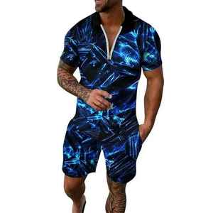 Ensemble polo et short pour homme personnalisé, coton piqué de qualité supérieure, vêtements de sport d'été, uniforme de golf et de tennis, fabricant OEM ODM - Product Image 1