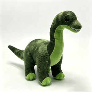 Peluche de dinosaurio de cuello largo personalizado, juguete de dinosaurio suave para niños y niñas, peluche de dinosaurio realista, par de peluches de dinosaurio verde y azul - Product Image 5