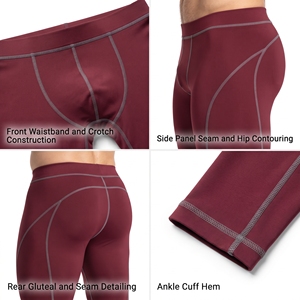 Leggings de Yoga Largos para Hombre, Compresivos, de Secado Rápido, para Entrenamiento, de Spandex y Poliéster, Marca OEM - Product Image 6