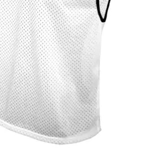 White Mesh Sleeveless Sports Vest Unisex Crew Neck Breathable Regular Fit Adult All Seasons <b>Jersey</b> Tank Top - Product Image 3