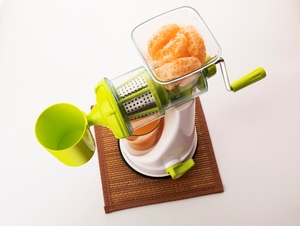 Exprimidor Manual de Frutas y Verduras Pride, Color Verde Brillante, de Acero Inoxidable, Herramienta Especializada con Manivela, Utensilio de Cocina Saludable para Jugos Frescos - Product Image 1