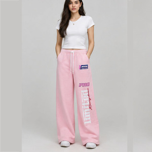 Custom Women's Joggers Polyester Cotton Casual Wide Leg Pants Screen Print Graphic <b>Trousers</b> Personalized Fashion Clothing Wear - Product Image 6