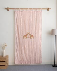 Cortinas de Algodón 100% Estampadas a Mano con Diseño de Olas, Estilo Bohemio para Sala de Estar, Cortinas Opacas Ecológicas - Product Image 4