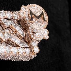 Colgante con Letra Personalizada de Moissanita Brillante con Logotipo Iced Out, Joyería Hip Hop, Plata de Ley 925 con Baño de Rodio, Unisex - Product Image 5