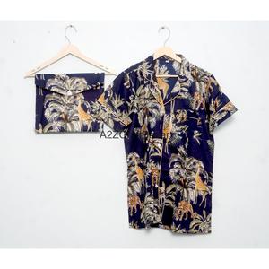 Conjunto de Pijama Corto para Mujer, 100% Algodón Puro, Secado Rápido, Transpirable, Estampado Digital de Flores, Cuello en V, con Cordón Ajustable - Product Image 1