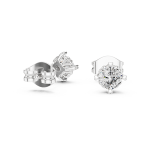 Diamante clásico de 0.5 quilates, corte redondo, cultivado en laboratorio, incrustado en oro rosa de 18 quilates, para compromiso, boda, fiesta, San Valentín, uso diario. - Product Image 5