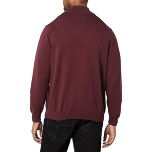 Men's Women's Plain Oversized Half Zip Sweatshirt <b>Mock</b> <b>Neck</b> Cotton Custom Logo Casual Streetwear <b>Top</b> - Product Image 5