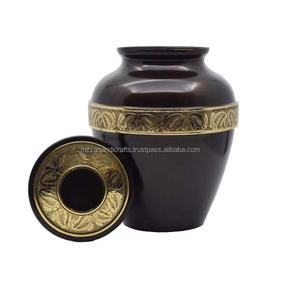 Urna de cremación hecha a mano de estilo americano Canella Brown, urna funeraria conmemorativa para cenizas humanas - Product Image 2
