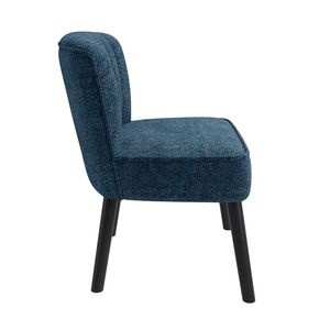 Sedia con Schienale a Conchiglia Blu Navy per Soggiorno - Product Image 4