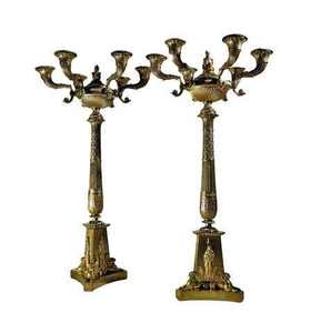 Candélabres à 5 bras hauts très demandés, centre de table pour mariage, support de bougies poli miroir - Product Image 2