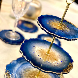 geode style 3 <b>tier</b> <b>cake</b> stand resin made - Product Image 1