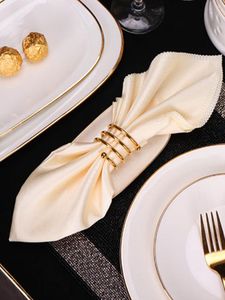 Tree Leaf Metal Napkin Rings With A Modern Minimalist Design And Elegant <b>Matte</b> Finish, Perfect For Stylish <b>Table</b> Décor And Fine - Product Image 5