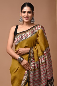 Sari de Seda Chanderi Ligero para Venta al Por Mayor - Product Image 3