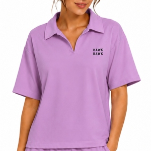 Conjunto de Camiseta Polo de Manga Corta y Pantalones Cortos para Mujer, Ropa Casual para el Día a Día, Tejido Transpirable - Product Image 4