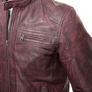 Chaqueta de cuero estilo High Street para hombre, tamaño personalizado, disponible en diferentes diseños, chaqueta de invierno de cuero genuino. - Product Image 5