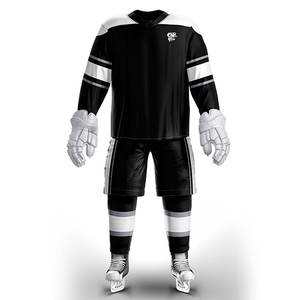 Venta directa de fábrica, uniforme de hockey sobre hielo personalizable con tela duradera y ajuste elástico, perfecto para jugadores. - Product Image 1