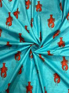 Coastal Lobster Motif Printed Cotton Fabric White Blue Tones Classic Nautical Lightweight Curtain & Cover Boys Summer Collection - Product Image 6