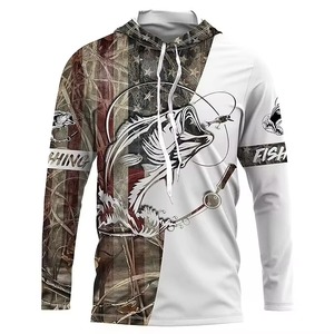 Logo personnalisé multi-positions imprimé par sublimation, 100% polyester, UPF 50, imperméable, coupe-vent, respirant, séchage rapide, pêche - Product Image 4