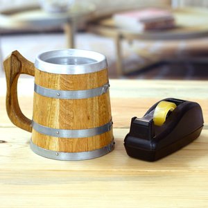 Natural Grain Wooden Eco-Friendly Modern Goblet Elegant Beer Mug Decorative Drinkware for Bar Use Special Occasions and Gifts 45 - Product Image 4