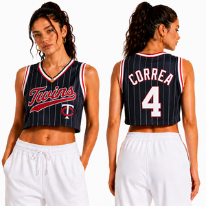 Camiseta de Baloncesto Corta Personalizada para Mujer, Logotipo del Equipo Bordado, Nombre y Número del Jugador, Top Corto sin Mangas de Malla Ligera, Proveedor OEM - Product Image 2